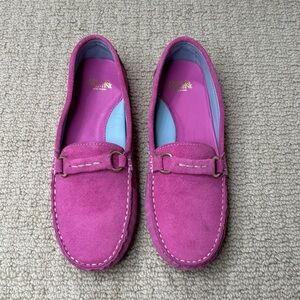 Frances Valentine Charliesu Pink Suede Loafers